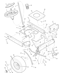 Steering Diagram and Parts List for 7800282-425307X51A 2008 Briggs and Stratton Lawn Tractor